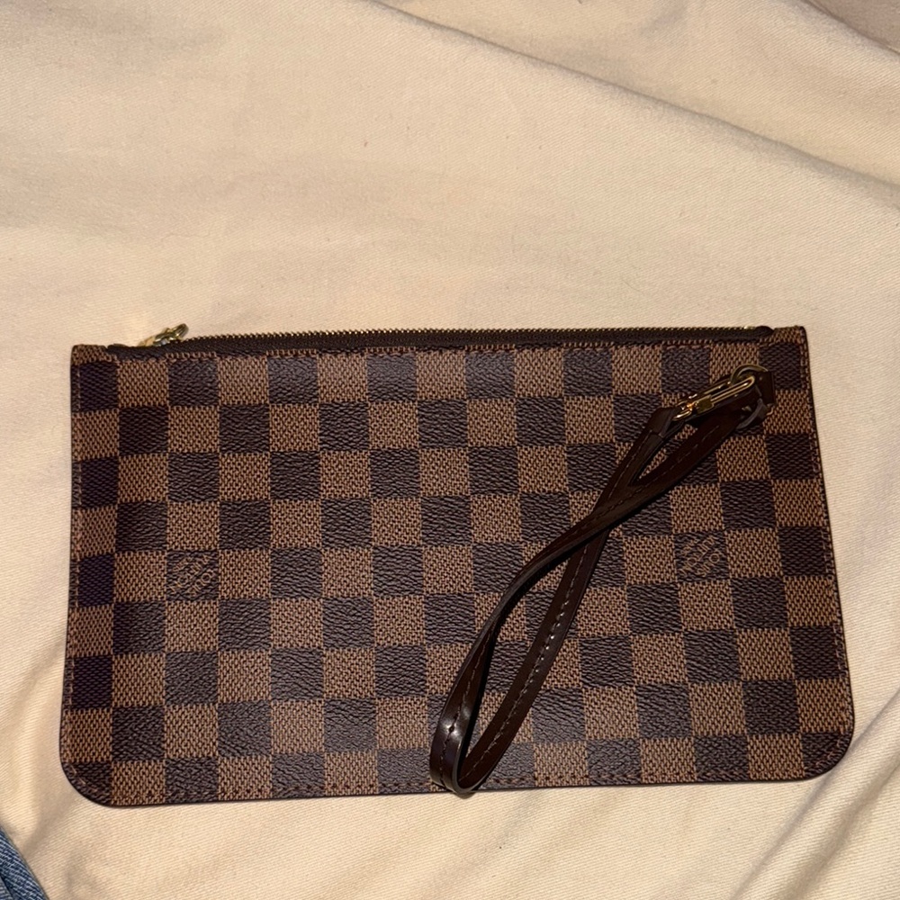 Louis Vuitton Brown and Red Wristlet